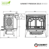 Poêle à bois en fonte 11,3 kW Premium Zeus S9 ECO KAWMET