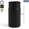 Élément droit 25 cm émaillé noir mat Edilinox - Diamètre 180 mm