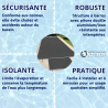 Bâche à barres EVO Gris médium - Piton douille alu / inox au m² ASTRALPOOL