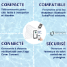 Télécommande porte-clés + Récepteur BlueTooth + APP Cover Connect