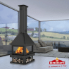 Cheminée centrale à bois HUELVA 16 kW Bronpi
