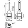 Cheminée centrale à bois HUELVA 16 kW Bronpi