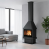 Cheminée à bois frontale avec turbine LISBOA Bronpi