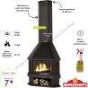 Cheminée d'angle BRONPI LORCA-R Calidéal 14 kW