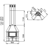 Cheminée d'angle BRONPI LORCA-R Calidéal 14 kW