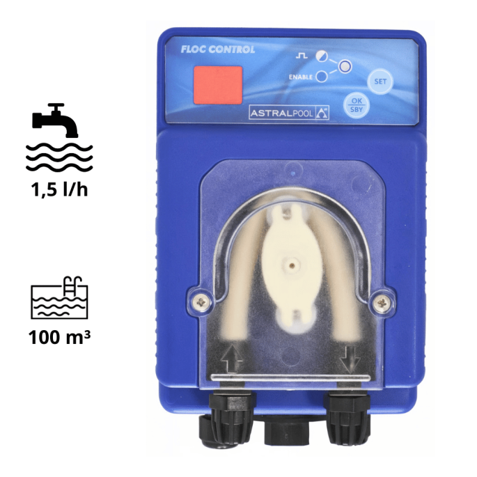 Pompe doseuse Floc Control floculant et algicide