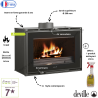 Insert à bois Joyau 80 Vision HPE Turbo Anthracite