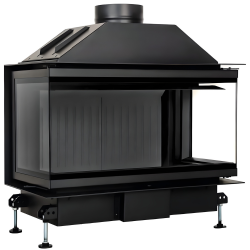 Foyer bois Crystal 80 3D Open Side A.Caminetti Foyer bois Crystal 80 3D Open Side A.Caminetti