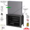Insert bois Paris 90 VG Bronpi + turbine vision cristal et ouverture coulissante