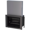 Insert bois Paris 90 VG Bronpi + turbine vision cristal et ouverture coulissante