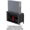 Insert bois Paris 90 VG Bronpi + turbine vision cristal et ouverture coulissante