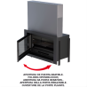 Insert bois Paris 90 VG Bronpi + turbine vision cristal et ouverture coulissante