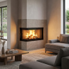 Foyer bois Quattro 70 L Open Side A.Caminetti