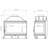 Foyer bois Quattro 70 L Open Side A.Caminetti