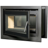 Insert bois double face Cassette Nordic W 90 black avec cadre de finition A.Caminetti