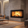 Foyer bois Quattro 70 R Open Side A.Caminetti