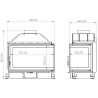 Foyer bois Quattro 70 R Open Side A.Caminetti