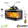 Insert à bois d'angle vitre droite W16 PB 13.5 KW KAWMET