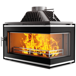 Insert à bois d'angle vitre droite W16 PB 13.5 KW KAWMET Insert à bois d'angle vitre droite W16 PB 13.5 KW KAWMET