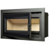 Insert bois Cassette Nordic 90 black avec cadre de finition A.Caminetti