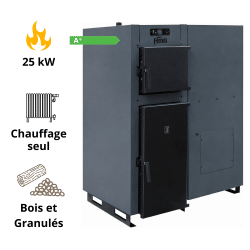 Chaudière mixte bois et pellet BioPellet Combi Ferroli