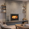 Insert bois Cassette Nordic 60 black avec cadre de finition A.Caminetti