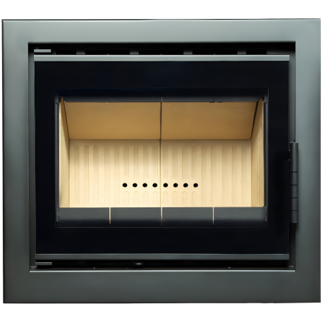 Insert bois Cassette Nordic 60 black avec cadre de finition A.Caminetti