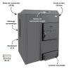 Chaudière à Biomasse Granulés + Bois Bûche DUAL THERM 35 DOMUSA