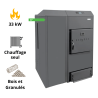 Chaudière à Biomasse Granulés + Bois Bûche DUAL THERM 35 DOMUSA