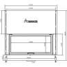 Foyer bois Flat W 120 x 60 Double Face A.Caminetti