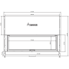 Foyer bois Flat 180 x 50 A.Caminetti