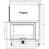Foyer bois Quattro 90 L A.Caminetti