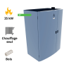 Chaudière bois-bûche THORUS 35 kW à combustion inversée assistée par extracteur HS France