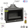 Foyer à bois Astre 70 AC vision anthracite Deville