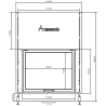 Foyer bois Flat 90 x 70 A.Caminetti