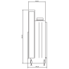 Foyer bois Flat 90 x 70 A.Caminetti