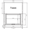 Foyer bois Flat 90 x 60 A.Caminetti