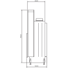 Foyer bois Flat 75 x 60 A.Caminetti