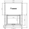Foyer bois Flat 75 x 50 A.Caminetti