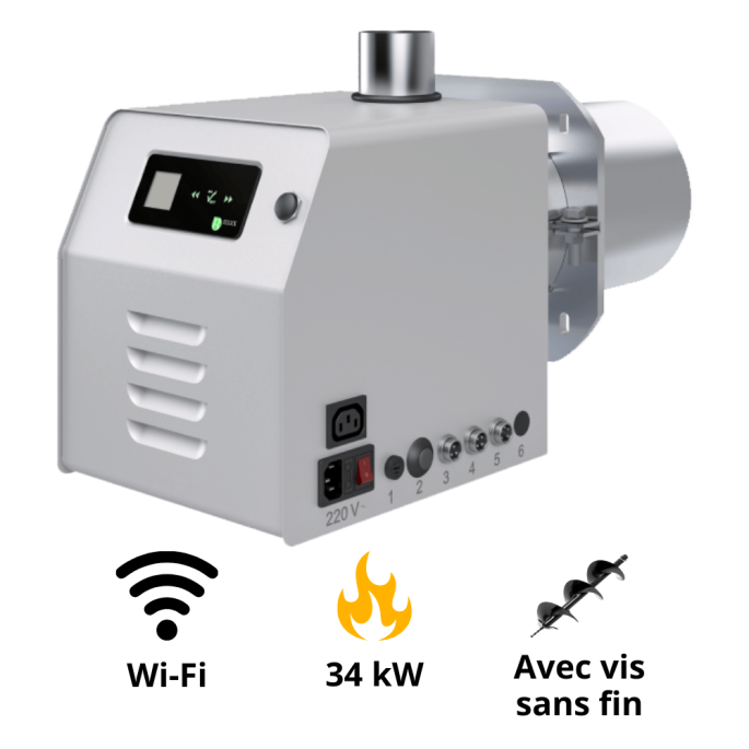 Brûleur Granulés BMax B-Home 30kw ROUND