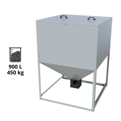Trémie granulés de 900 litres / 450 kg en tôle galvanisé Trémie granulés de 900 litres / 450 kg en tôle galvanisé