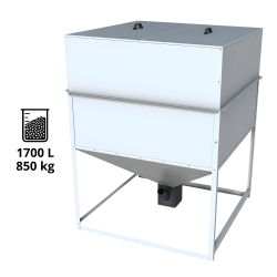 Trémie granulés de 1700 litres / 850 kg en tôle galvanisé Trémie granulés de 1700 litres / 850 kg en tôle galvanisé