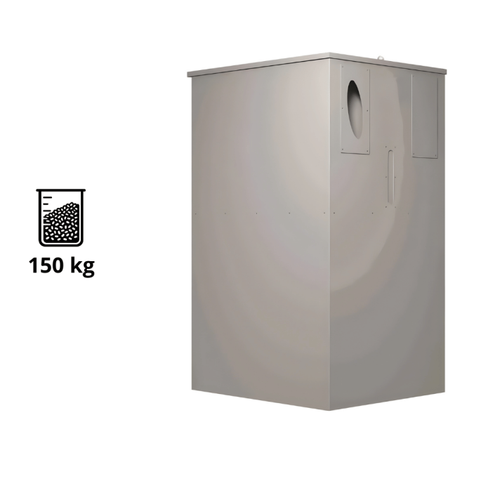Trémie de 150 Kg B-Max en tôle galvanisé