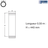 Tuyau élément droit 50 cm inox diam. 150 mm Edilinox