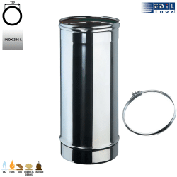Tuyau élément droit 50 cm inox diam. 150 mm Edilinox