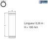 Tuyau élément droit 25 cm inox diam. 150 mm Edilinox