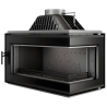 Insert à bois d'angle vitre droite W16 PB BLACK ECO 13,5 KW KAWMET