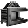 Insert à bois d'angle vitre droite W16 PB BLACK ECO 13,5 KW KAWMET