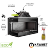 Insert à bois d'angle vitre gauche W16 LB BLACK 13,5 KW KAWMET