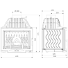 Insert à bois en fonte 16.1 kW W17 Panorama ECO KAWMET